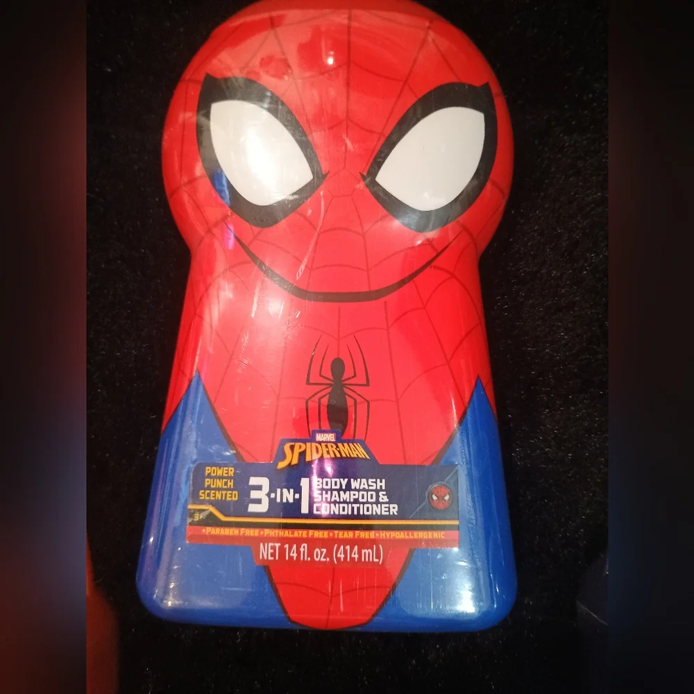 New Set Of 3 Spider-Man Bluey Bingo Kids Bath Body Wash Shampoo Conditioner